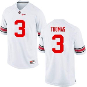 Men's Ohio State Buckeyes #3 Michael Thomas White Nike NCAA College Football Jersey Supply QHM0244KL